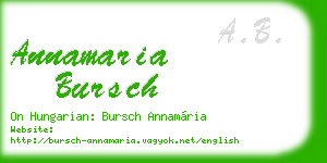 annamaria bursch business card